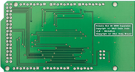 Arduino Mega 512K SRAM in shield format | Andys Workshop