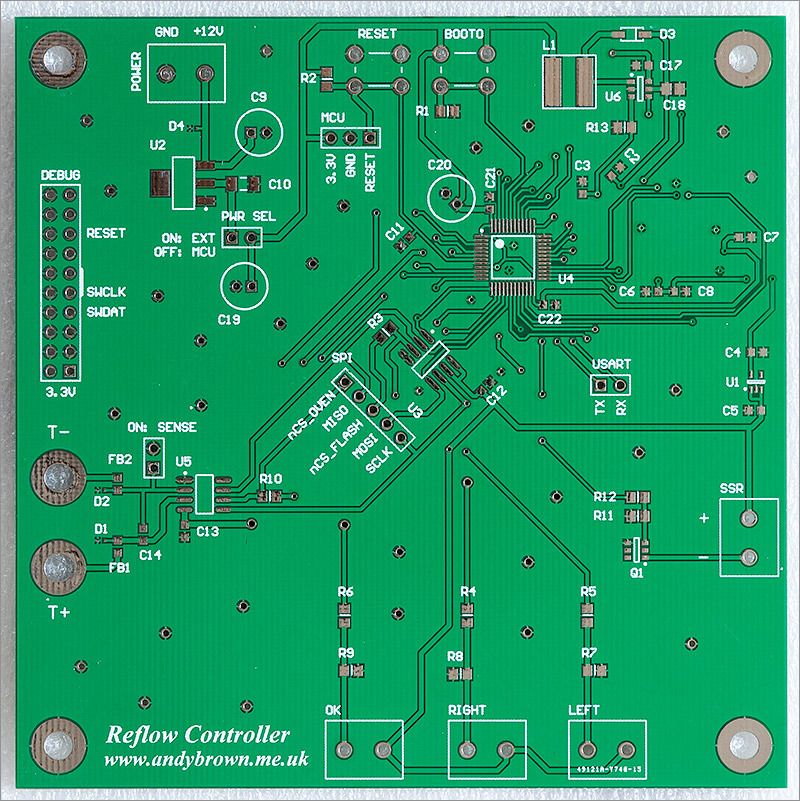 An open-source Cortex-M0 halogen reflow oven controller with TFT LCD ...