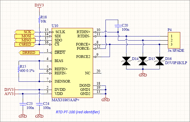 Max31865 pt100 схема подключения