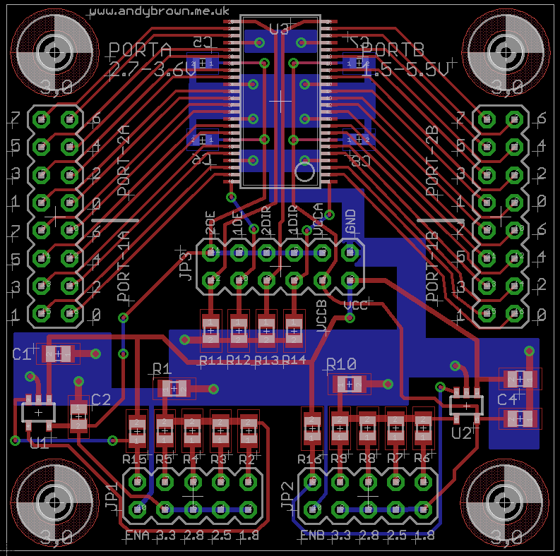 16 Channel Level Converter With Dual Regulators 