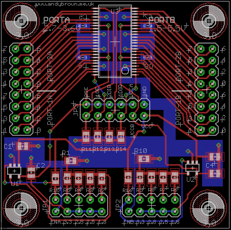 16 channel level converter with dual regulators | Andys Workshop