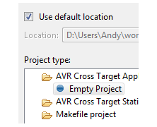 Your first AVR project in Eclipse